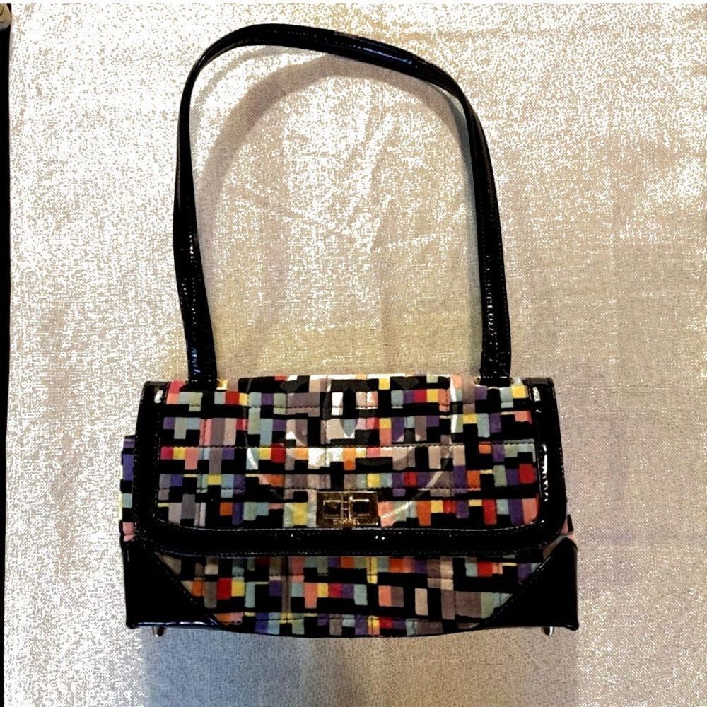CHANEL Multicolor Mademoiselle Velvet Shoulder Bag, Patent Trim & CC Turn-Lock - Picture 2 of 16
